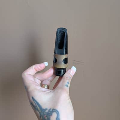 The Woodwind Co. Steel Ebonite Tenor Saxophone Mouth Piece marked "Meliphone Special" with the model B5 1940 image 6