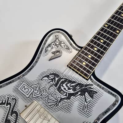 Duesenberg Johnny Depp Signature Series Electric Guitar 2016 Aluminum Tattooed image 6