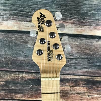 Ernie Ball MusicMan Left Handed Axis Super Sport Electric Guitar- Trans Gold Flame image 6