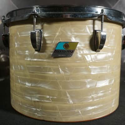 Ludwig Concert Tom 14" Diameter x 10" Depth 1970s - White Perloid image 1
