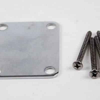 2009 Fender Custom Shop Stratocaster/Telecaster Custom Classic Chrome Neck Plate USA Strat 4-Bolt NP image 5