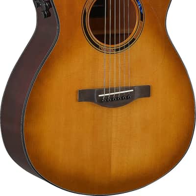 Yamaha TAS1 C TransAcoustic Grand Concert Acoustic-Electric Guitar, Solid Spruce Top, Sand Burst image 1