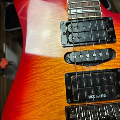 1990's Ibanez MIJ RG770FM Cherry Sunburst w/case image 6