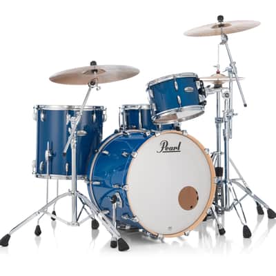 Pearl PMX Professional Series 3-Piece Drum Shell Pack (22x16, 16x16, 12x8) Sheer Blue with Optimount image 2