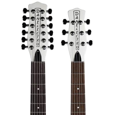 Danelectro Doubleneck Vintage Reissue 6/12-String Guitar - White Pearl image 5
