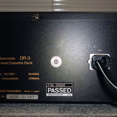 1992 Nakamichi DR-3 Stereo Cassette Deck 1-Owner Low Hours Serviced w Belts 07-15-2025 Gorgeous Condition #367 image 8