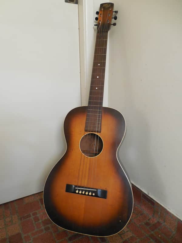 Slingerland May Bell Parlor Guitar Sunburst 1930's Vintage image 1