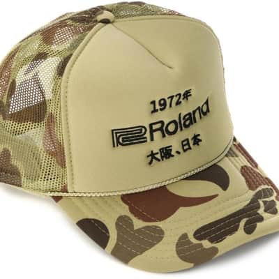 Roland Kanji Logo Trucker Hat - Green Camo image 2