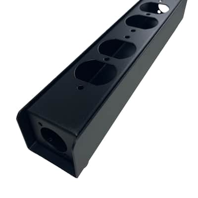 PROCRAFT PB1E-2X2DUP-BK Steel Project Box 10-5/8" x 1-7/8" x 1-5/8" w/ 2 D +2 AC image 1