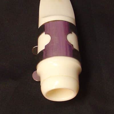 Penzel Mueller "ARTIST" #3 short shank White Alto sax mouthpiece and ligature image 2
