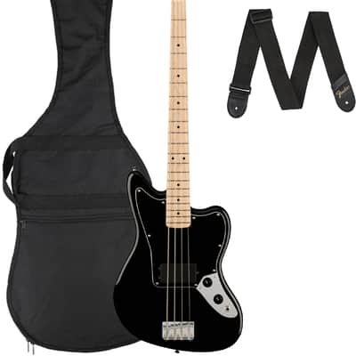 Fender Squier Affinity Jaguar Bass H - Black w/ Gig Bag image 1