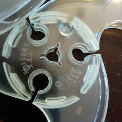 Scotch Pair 3M 7" Tape Reel R2R Empty USA Vintage Plastic Take-up Supply Soundcraft etc. 1/4" 1963 - Clear Or Grey image 3