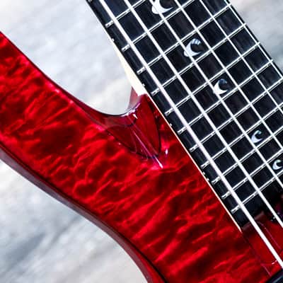 Yamaha TRBJP2 John Patitucci Signature Translucent Dark Red Electric Bass w/Case image 9