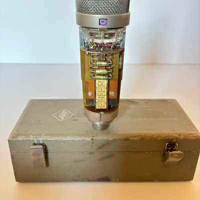 Original Neumann U67 mic system with brass ring K67 / original NU67 psu / swivel cable / OG mic box. Plug and play system just serviced / bench tested. Very nice sonic example of a U67 image 5