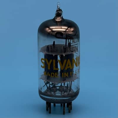 1960s Sylvania 12AU7A ECC82 Vintage Short Plate D Getter Preamp Tube! T328 image 2