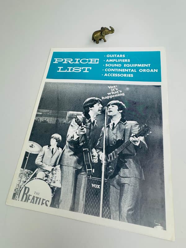 Vox Price List – Beatles Era Dealer Sheet 1966 image 1