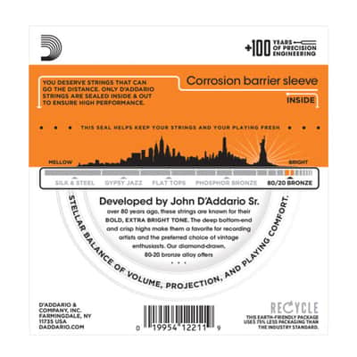 D'Addario A-Guit.Strings EJ10 10-47 80/20 Bronze - Acustic Guitar Strings image 2