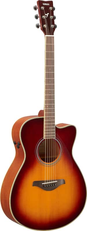 Yamaha FSC TransAcoustic Electro-Acoustic Cutaway, Brown Sunbu...