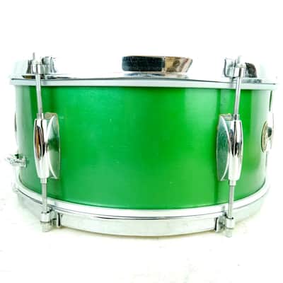 Gretsch 5.5x14" Green Metallic Lacquer 3Ply Maple Dixieland Snare Drum 50s RB BK image 8
