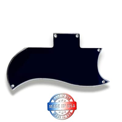 Gibson SG Standard/ '61 Reissue Pickguard Half Face 5 Ply Black Made in USA by WD image 3