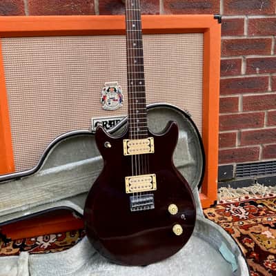 Vintage 1980s Hondo Professional Series Japan H-1010 Walnut Electric Guitar OHSC image 2