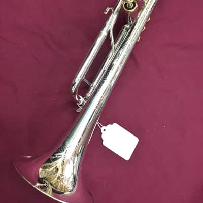 Musikwerks Pro Trumpet-Solid Silver Leadpipe-Silver Plated-One Piece Bell-NICE! image 7