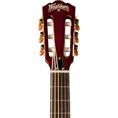 Washburn EACT42S Thinline Nylon String Classical Acoustic Electric Guitar image 8
