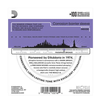 D'Addario A-Guit.Strings EJ26 11-52 Phosphor Bronze - Acustic Guitar Strings image 2