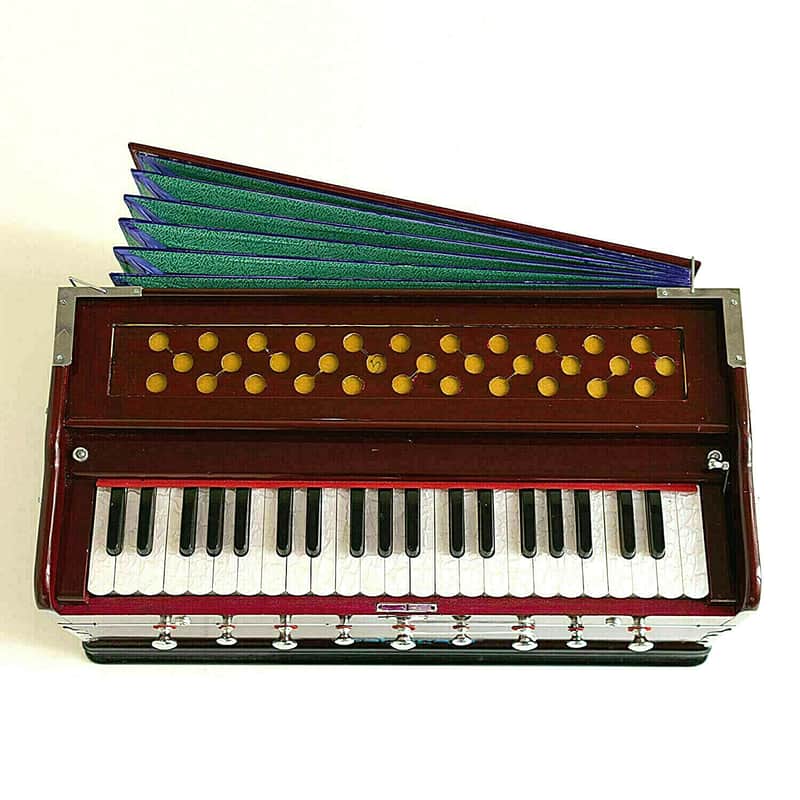 Harmonium 9 Stopper Chudidaar Indian Style Best Bellow 42 Key Two Reed Bass-Male image 1