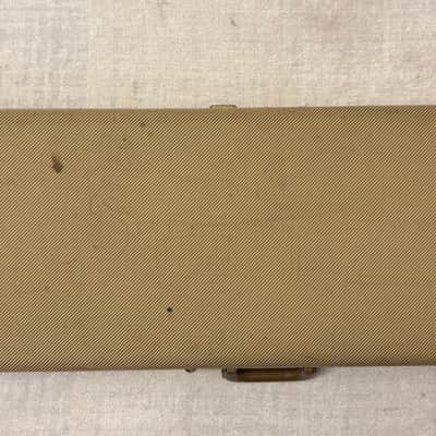 1990’s Fender Tweed Hardshell Case Fits Stratocaster / Telecaster Plush Red Interior image 5