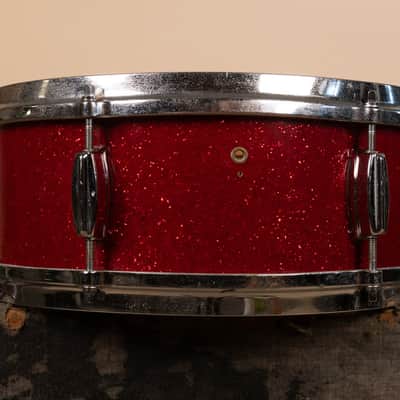 Vintage Zim-Gar 5x14 Red Sparkle Snare Drum image 5