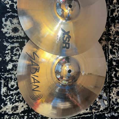 (MINT) Sabian 14" XSR Hi-Hat Cymbals (Pair) - Brilliant image 1