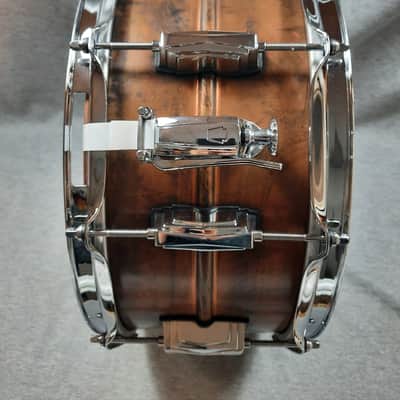 Ludwig LC663 Copper Phonic 6.5x14" 10-Lug Snare Drum - Raw Copper image 6