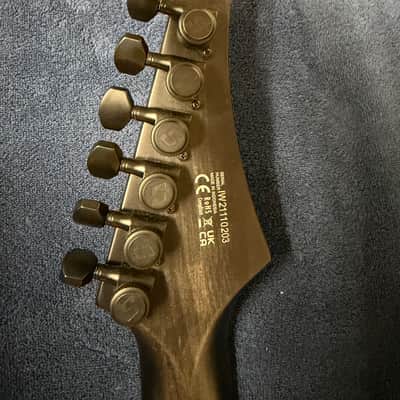 2021 Solar Guitars V1.6AFBB Flying V in Flame Black Burst with Gigbag image 16