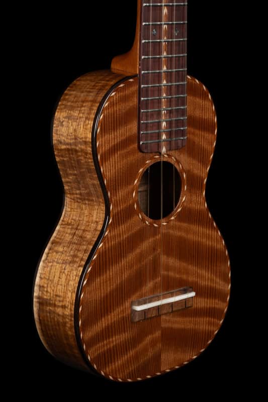 olaMestre curly redwood tasmanian Blackwood soprano ukulele image 1