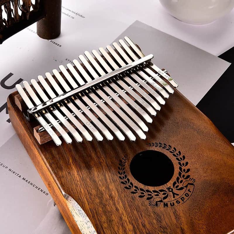 17 Key EQ Kalimba Thumb Piano with Bag, Cable and Accessories image 1