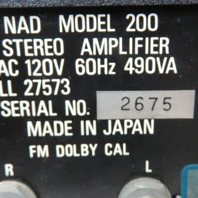 NAD 200 INTEGRATED AMPLIFIER ( AMP ) FULLY SERVICED RECAPPED + LED's image 12
