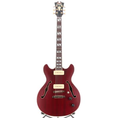 D'angelico Deluxe Mini DC, P90s - Satin Trans Wine, Professional Setup (RC4) (00169) image 5