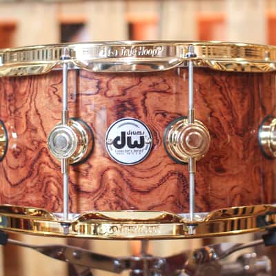 DW Collector's Waterfall Bubinga over Mahogany Spruce Drum Set - 22,10,12,14,16,14sn - SO#1255629 image 9