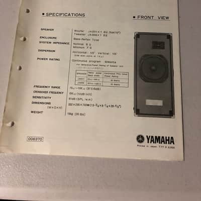 Pair Of Vintage Yamaha S0110T 1977 Black PA Speakers image 10