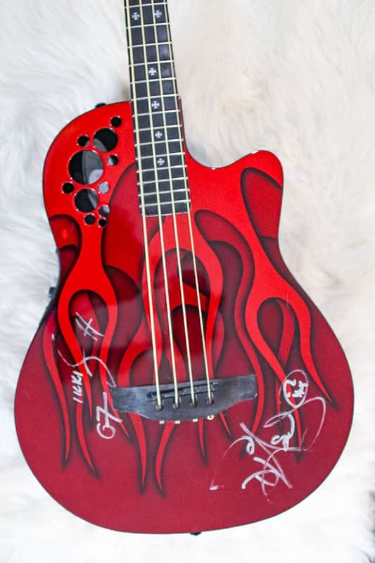 Ovation Nikki Sixx Signature Edition - Autographed! 2007 Red Flames image 1