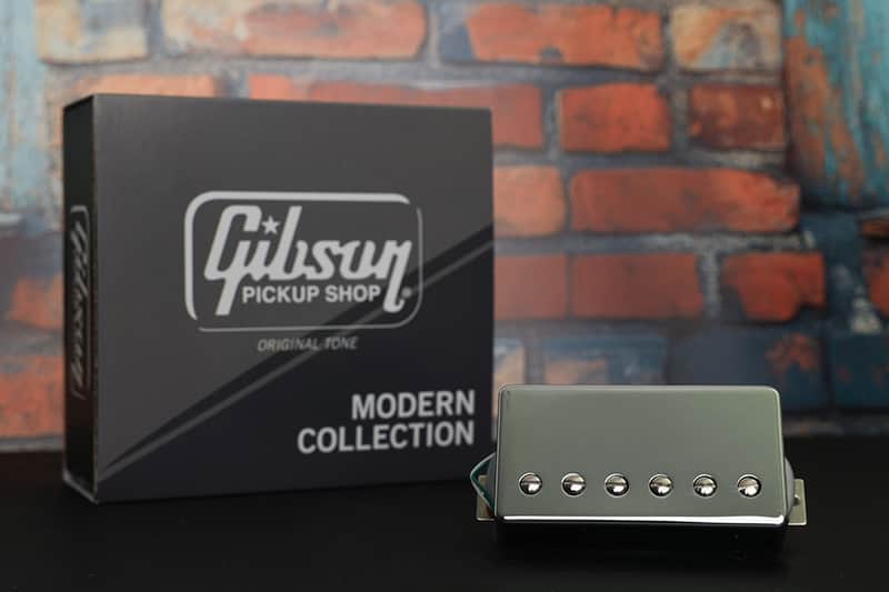 Gibson 490T Modern Classic Bridge Treble Humbucker Pickup - CHROME Cover  - 4 Conductor image 1