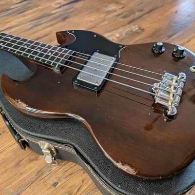 Gibson EB-0 Electric Bass Guitar 1973 Walnut With Original Hard Case image 3