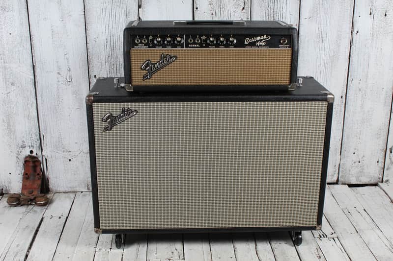 Fender Vintage 1965 Bassman Guitar Amplifier Head with Bandmaster 2 x 12 Cabinet image 1