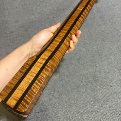 AAAAA 22Fret DIY satin 5piece Rosewood  Roasting flame Maple Stainless steel frets. 9.5 radiusElectric guitar Neck image 1