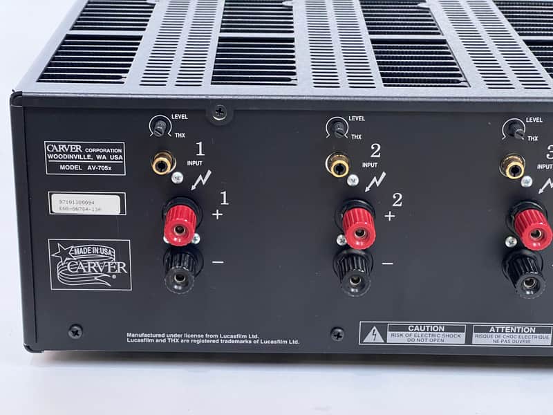 Carver USA Premiere AV-705x THX 5 Channel Surround Amplifier 125w