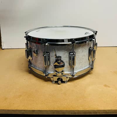 Rogers #37 Dyna-Sonic 6.5x14" Wood Snare Drum with Beavertail Lugs Reissue 2018 - 2020 - White Marine Pearl image 2