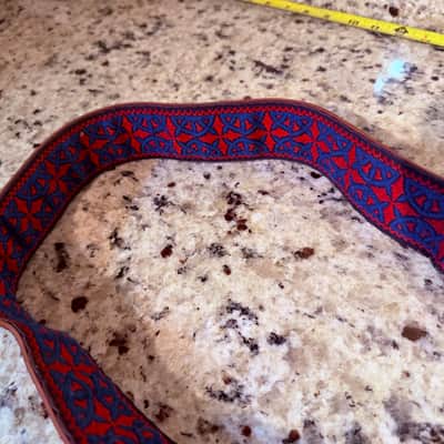 Hootennanny Ace style strap Vintage - Red blue image 5