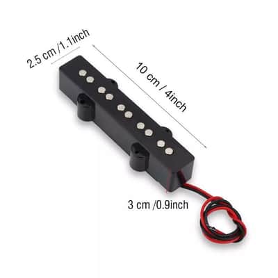 5-String Jazz Bass Humbucker Pickup Set – Neck & Bridge, Open Style, Low-Noise, Black image 3