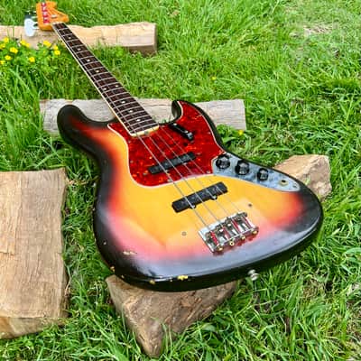 Vintage Fender 1966 Jazz Bass Bound Neck Dot Inlays image 12